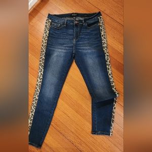 COPY - Judy Blue Leopard Stripe Jeans